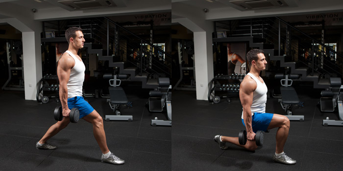 dumbbell lunges