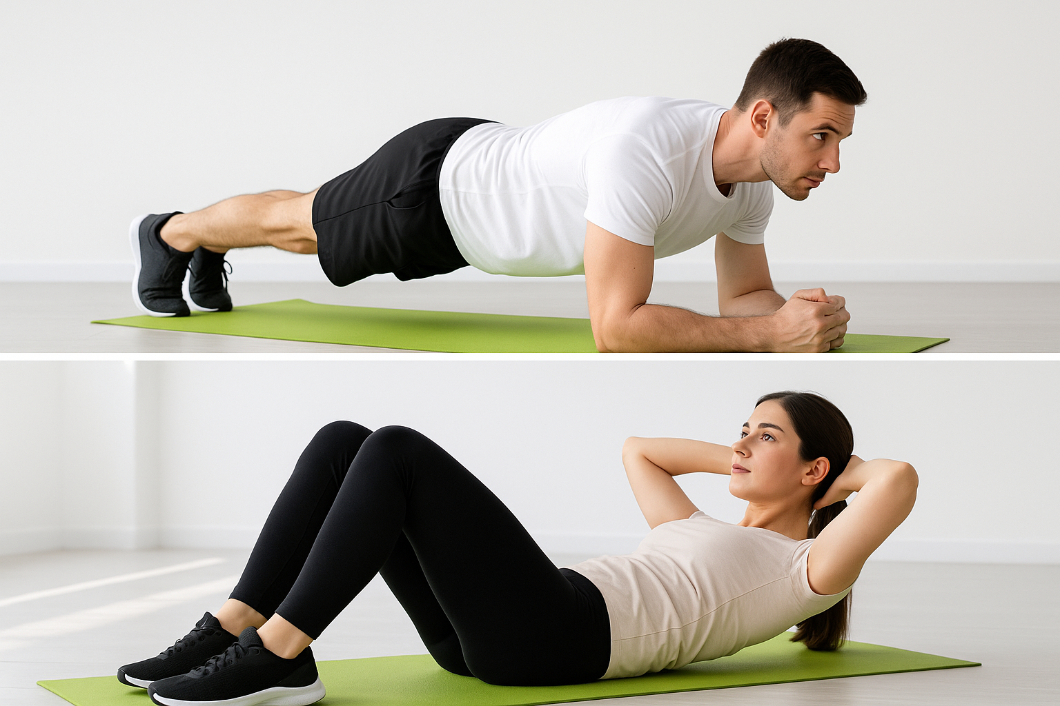 Plank và gập bụng giúp giảm táo bón