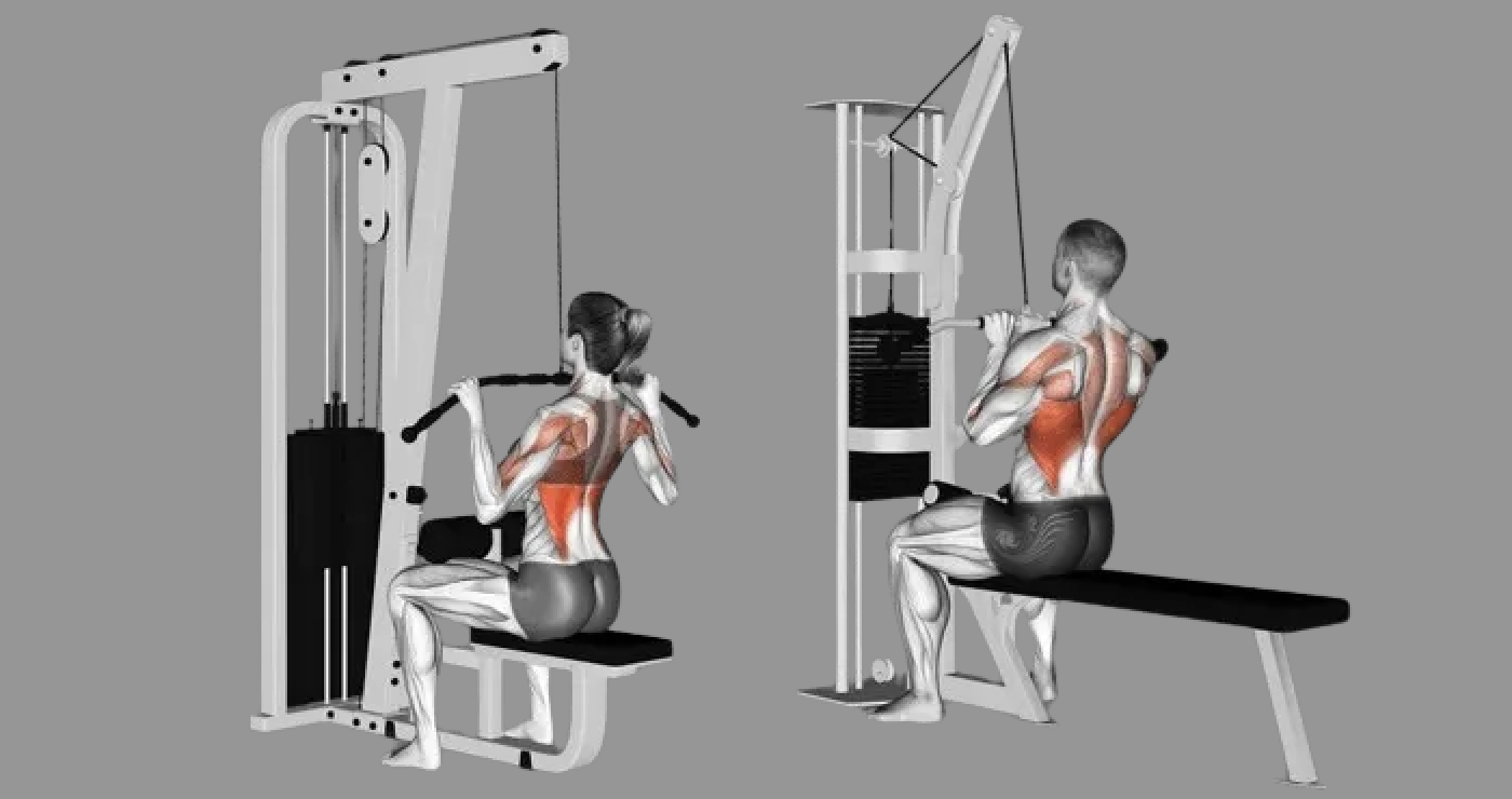 Close-grip pulldowns