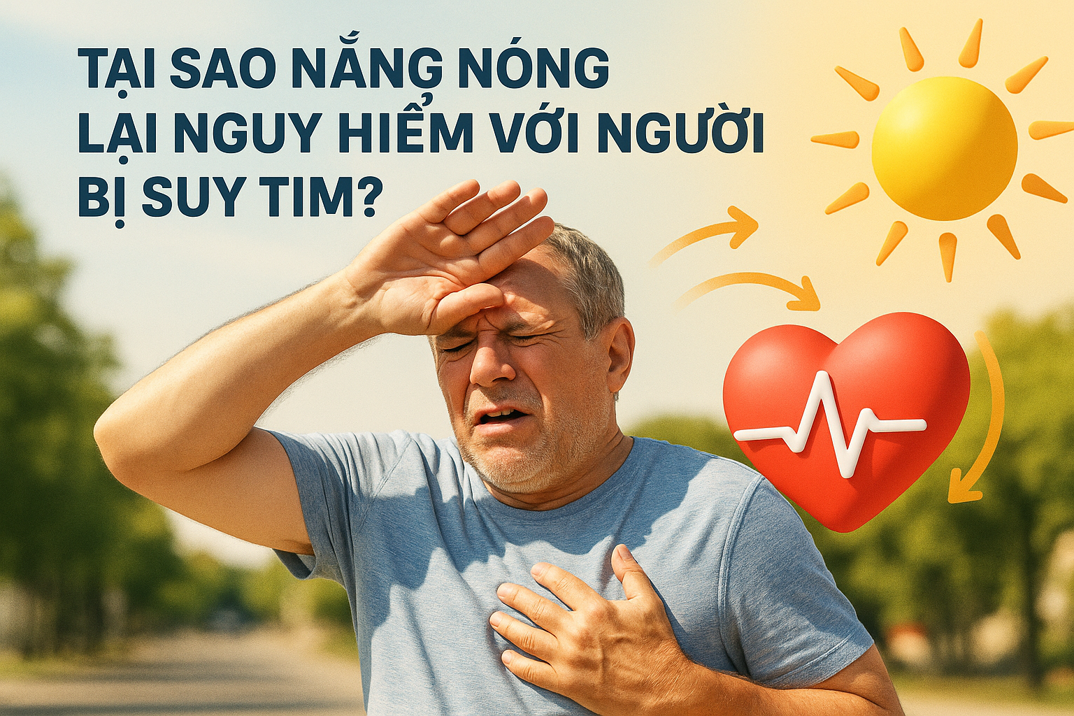 Người suy tim cần tránh nắng nóng