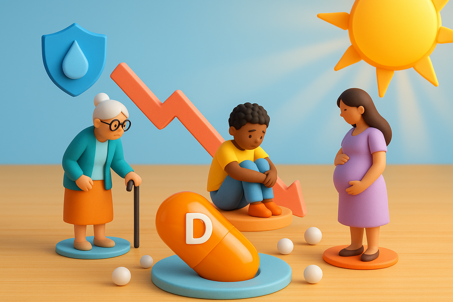 Nhóm đối tượng có nguy cơ thiếu hụt vitamin D cao