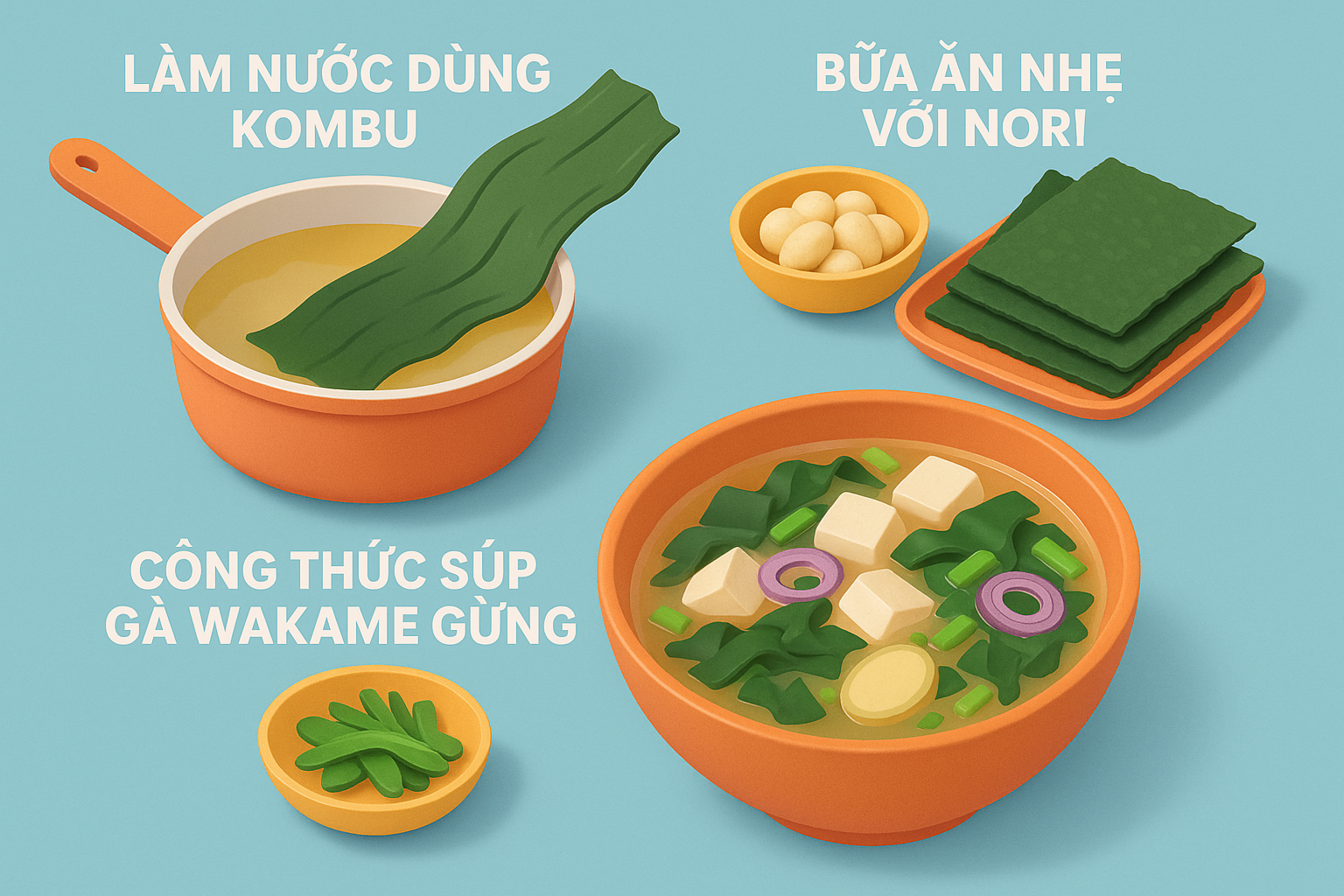 nước dùng Kombu từ rong biển