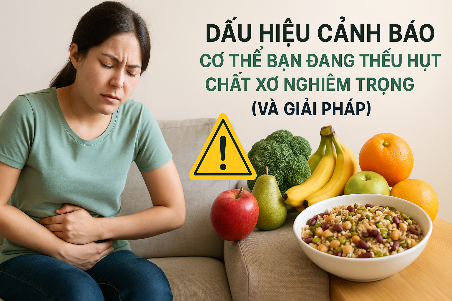 Thiếu chất xơ gây táo bón